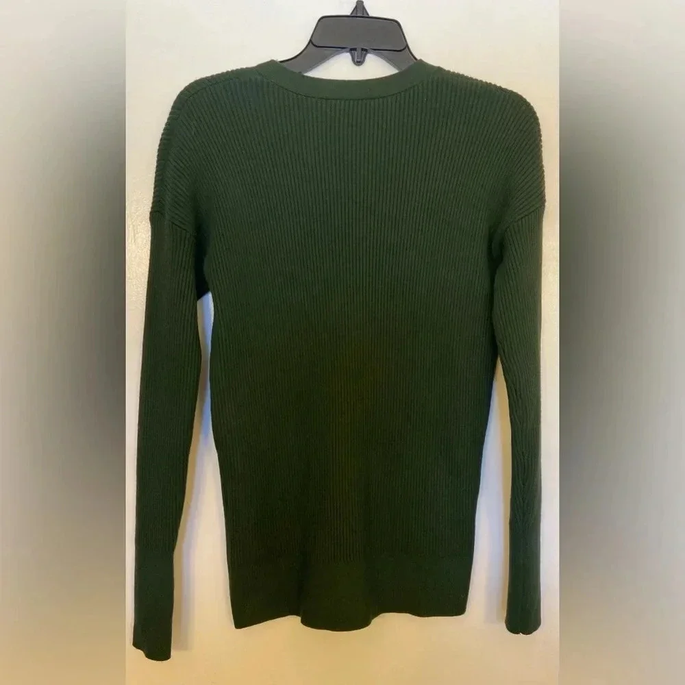 HATCH The Rib Knit Cardigan Olive Size 2 - Picture 6 of 10